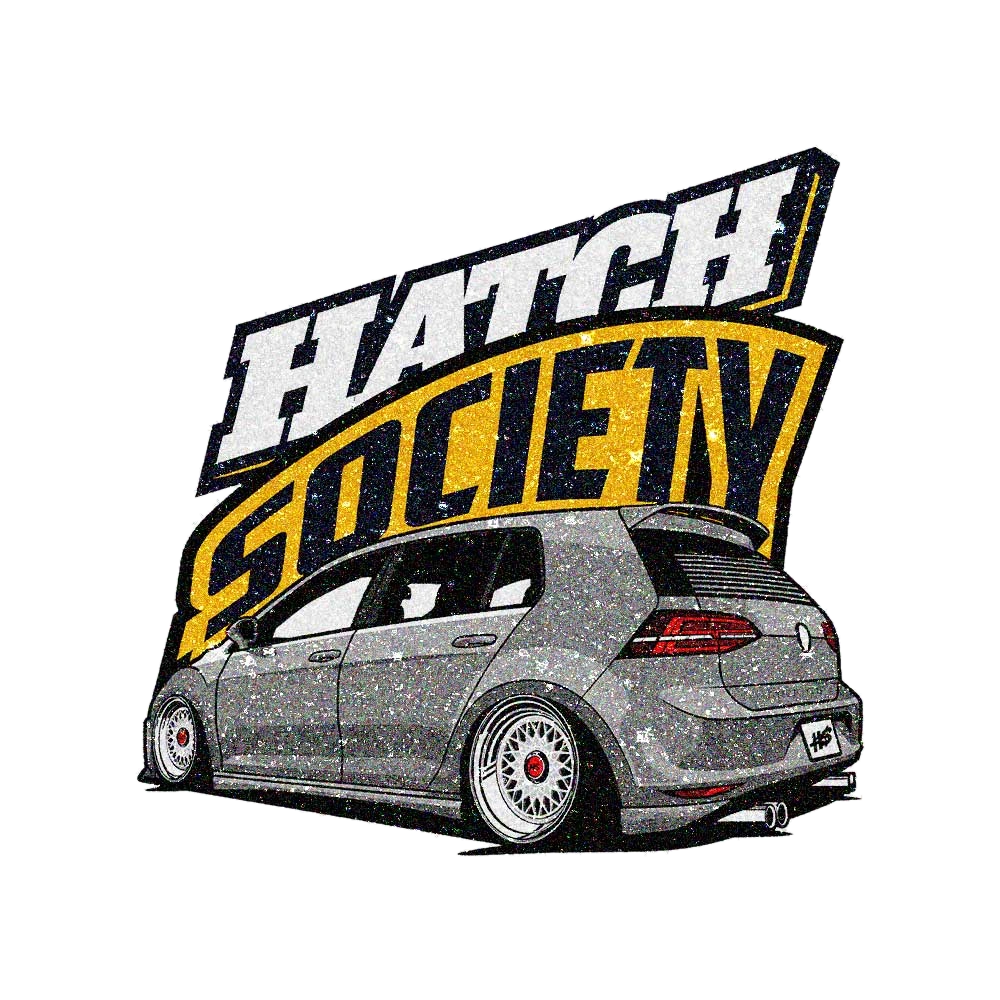 Hatch Society Grey Car Glitter Sticker